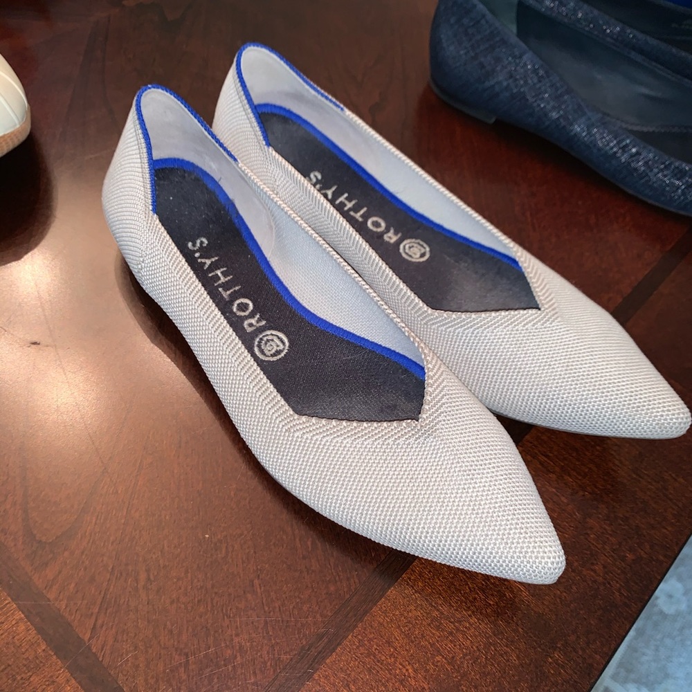 Light tan Rothy’s size 10